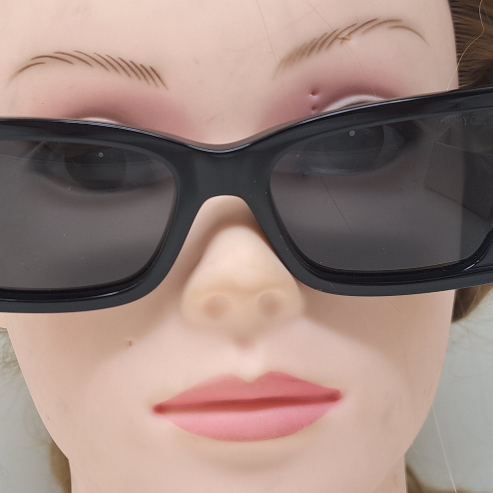 NWT Jimmy Choo Avenue Motif Tatum Sunglasses Matte Black Gray JC5009 53-17-140 - Picture 15 of 15